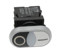 PULSANTIERA INTERRUTTORE M22-K01 O-I BIANCO-NERA 15A 500V lampada spia LED N.A2