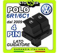 Pulsantiera lato Guida Alzacristalli Interruttori Vetri Anteriori VW POLO 4PIN