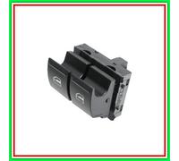 Pulsantiera Nera-2 Interruttori-Alzacristallo Porta Anteriore Sinistra-Con Luci