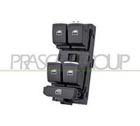 PULSANTIERA NERA-CON BORDO CROMATO-4 INTERRUTTORI-ALZACRISTALLO PORTA ANTERIORE