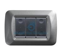 PULSANTIERA PER COMANDI A RADIOFREQUENZA 2 CANALI + PLACCA TITANIO GW21992 SYSTE