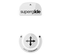 Pulsar Gaming Gears Superglide - Piedi per mouse più veloci e lisci realizzati con suola ultra resistente e impeccabile in vetro super veloce, liscia e resistente (Bianca)