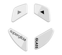 Pulsar Gaming Gears Superglide - Piedini per mouse più veloci e lisci realizzati con vetro ultra resistente e impeccabile, suola super veloce liscia e resistente, per Glorious Model D [bianco]