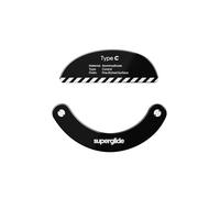 Superglide - Pattini per mouse in vetro, scorrimento controllabile e costante, bordo rotondo lucido, piedini super bilanciati per mouse da gioco con suola resistente per Pulsar Xlite Series (tipo C,
