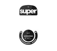 Superglide2 - Piedini per mouse con superficie controllabile, veloci e lisci, realizzati con vetro ultra resistente, suola liscia e resistente per Logitech G Pro X Superlight [nero]