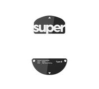 Superglide - Pattini per mouse in vetro, super scorrevoli, bordo rotondo lucido, piedini per mouse da gioco super veloci con suola resistente per Pulsar Susanto-X Pro Series (tipo S, nero)