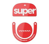 Pulsar Gaming Gears Superglide2 Pattini per mouse con superficie testurizzata a velocità controllabile, in vetro ultra resistente, suola liscia e resistente per Logitech G Pro X Superlight2 (rosso)