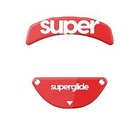 Superglide2 - Nuova superficie controllabile velocità più veloce e liscia più mouse/pattini realizzati con vetro ultra resistente, suola liscia e durevole per Razer Orochi V2 [rosso]