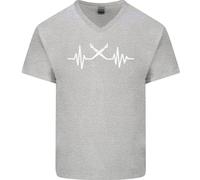 Pulse Artist Art Teacher Fine ECG Maglietta In Cotone A V Per Uomo
