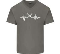 Pulse Artist Art Teacher Fine ECG Maglietta In Cotone A V Per Uomo