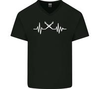Pulse Artist Art Teacher Fine ECG Maglietta In Cotone A V Per Uomo