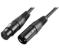 PULSE - Cavo DMX, 3 pin XLR maschio a femmina, 1 m nero