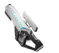 Pulse Pistola ad acqua elettrica con aspirazione automatica, fuoco rapido fino a 10 m, batteria ricaricabile, grande serbatoio d'acqua per divertimento estivo all'aperto (837 bianco, 750 ml)