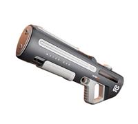 Pulse Pistola ad acqua elettrica con aspirazione automatica, fuoco rapido fino a 10 m, batteria ricaricabile, grande serbatoio d'acqua per divertimento estivo all'aperto (grigio, 700 ml)