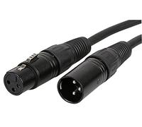Pulse PLS00290 - Cavo microfono XLR maschio a XLR femmina a 3 pin, 0,5 m, colore: Nero
