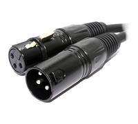 Pulse PLS00409 - Cavo DMX, 5 pin XLR maschio a femmina, 2 paia+schermo, 1,5 m, nero