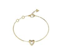 GUESS Bracciale con ciondolo a forma di cuore in oro giallo con cristalli