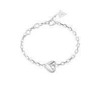 GUESS braccialetto By Your Side 13mm Heart Bracelet Rhodium argentato