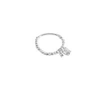 Pulsera de cuentas y pieza Tubular de Metal bañado en Plata. Característico de UNOde50, realizada 100% de manera artesanal, Made in Spain.