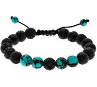 Pulsera de Piedra de Lava Ajustable étnica para Mujer, pulsera de aromaterapia de Yoga con cuentas de Buda volcánicas negras naturales para mujerDurability