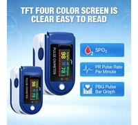 Pulsossimetro, pulsossimetro da dito portatile con display a LED per letture SpO2 accurate e veloci, monitor della saturazione di ossigeno nel sangue, adatto per lo sport e l'uso domestico ABS