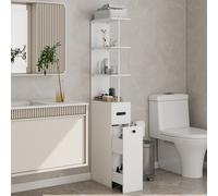 Puluomis Mobile da Bagno Mobile alto Mobiletto Stretto Cassettiera su ruote