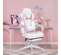 Puluomis Sedia da Gioco Con Massaggio Sedia Da Gaming poggiapiedi poggiatesta