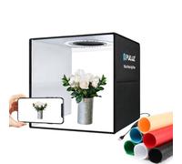 PULUZ 11,8"/30 cm Photo Studio Light Box , Luminosità Regolabile Portatile Pieghevole Professionale Stand Tavolo Top Fotografia Kit Illuminazione Fotografia 112 Led Luci 6 Colori Fondali