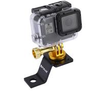 PULUZ accessori moto specchio/bullone supporto fisso metallo bici supporto per GoPro Hero 5 4 sessione nero argento 4 3 3 2 sport Action Camera (Oro)