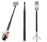 PULUZ Bastone invisibile per selfie da 150 cm, per Insta360, estensione a vite da 1/4", monopiede invisibile per Insta360 One RS / X2 X3 X4 X5 per DJI Osmo 360