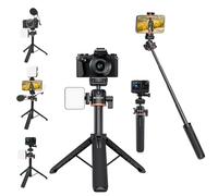 PULUZ Bastone per selfie da 55 cm, con vite da 1/4", treppiede per DJI Osmo 360 Action 5 Pro Pocket 3 Ation3 4 GoPro 13 12 11 10 9 Insta360 ONE X2 X3 X4 X5