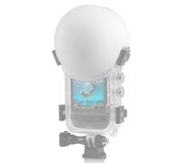 PULUZ Copriobiettivo per Insta360 X3 Invisible Dive Case, Insta 360 X4 Subacquea Impermeabile Subacquea Copertura Copriobiettivo, Accessori Action Camera (Bianco)