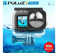PULUZ Custodia protettiva impermeabile da 40 m con fibbia Supporto base e vite per GoPro HERO12 11 10 9 Black Max Lens Mod 1.0