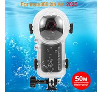 PULUZ Custodia subacquea impermeabile da 50m per Insta360 X4 Air 2025 Action Camera, custodia sigillata completamente invisibile per immersioni