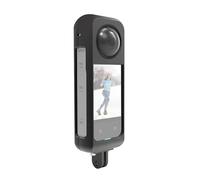 PULUZ Gabbia protettiva in metallo per Insta360 X3 Rig Housing Frame con pellicola adesiva Lente Custodia protettiva in alluminio Kit leggero, robusto