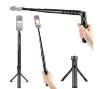 PULUZ Insta 360 Bullet Time Selfie Stick Kit per Insta360 X3 X4 X5 ONE X2, monopiede invisibile da 114 cm e mini treppiede per fotocamera con doppie viti da 1/4 per GoPro Hero 12 11 10 8 7 6 5