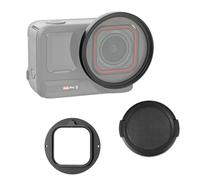 PULUZ Kit anello adattatore filtro UV per insta360 Ace Pro 2, con copriobiettivo action camera 52 mm accessori per Ace Pro 2
