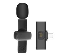 Puluz, Microfono Wireless per Smartphone USB-C Omnidirezionale Riduzione Rumore
