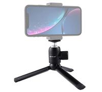 PULUZ Mini supporto per treppiede da tavolo in metallo + mini testa a sfera in metallo con vite da 1/4" per fotocamere DSLR e digitali (nero per mini treppiedi)