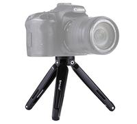 PULUZ - Mini treppiede da tavolo in metallo con filettatura da 1/4" a 3/8" per fotocamere DSLR e digitali, altezza regolabile: 4,5-15 cm, carico massimo: 20 kg (nero)
