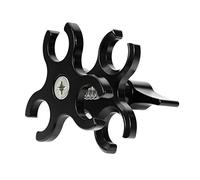 PULUZ - Morsetto a sfera a triplo foro aperto CNC in alluminio a molla per braccio subacqueo per sistema fotografico subacqueo per DJI Osmo Action GoPro LED Light (nero)