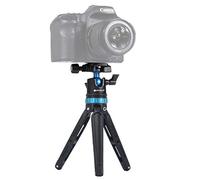 PULUZ Pocket Mini supporto regolabile in metallo treppiede da tavolo con testa a sfera a 360 gradi per DSLR e fotocamere digitali, altezza regolabile: 11-20,2 cm (blu)