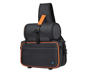 PULUZ PU5014B Borsa a tracolla fotografica triangolare impermeabile per fotocamere reflex con custodia per obiettivo staccabile - Nera