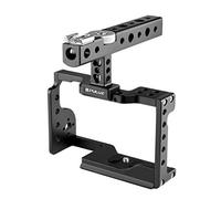 PULUZ Stabilizzatore di gabbia per fotocamera in lega di alluminio per Sony A6600 / ILCE-6600 con maniglia per video Vlog accessori montaggio compatibile con Sony A6600 / ILCE-6600