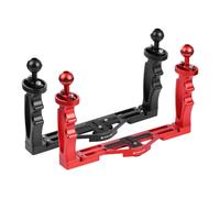 PULUZ Stabilizzatore per vassoio subacqueo in lega di alluminio Doppi manici Staffa per alloggiamento per immersione per fotocamera Supporto per luce video