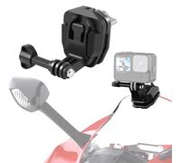 PULUZ Supporto a clip per parabrezza moto a sgancio rapido per GoPro Hero12 Black/DJI Osmo Action 4/Insta360 X4/Ace Pro e altre action cam
