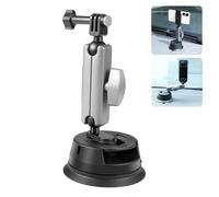 PULUZ Supporto a ventosa per GoPro Hero 12 11, con vite da 1/4 di pollice, supporto a ventosa per parabrezza auto, supporto per cruscotto e parabrezza dell'auto, supporto per Insta360 X4 X3, Osmo,