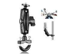 PULUZ Supporto fisso per manubrio della moto Action Camera, supporto girevole per Insta360 X4, X3, GO 3, Ace, ONE RS, kit di supporto fisso a forma di U per GoPro Hero13, 12, 11, 10, 9, Osmo 360, Osmo