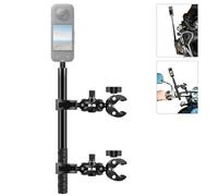 PULUZ Supporto fisso per manubrio di moto e bici a doppia testa per Insta360 X4 X3 X2 X ONE RS, Action Camera da 150 cm Selfie Stick & Bar Morsetto Fisso Staffa Set per Gopro e altro