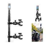 PULUZ Supporto per action camera da moto e bici per Insta360 X5 X4 | Staffa di estensione per selfie da 150 cm, compatibile con GoPro Hero 13 12 11/Max 2, DJI Osmo 360 Action Camera